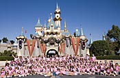 National American Miss Group Shot the Disney Castle