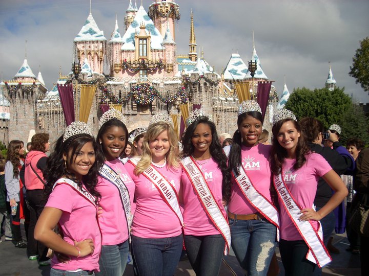 NAM girls having fun in Disney Land at the National American Miss annual National Pageant in California!